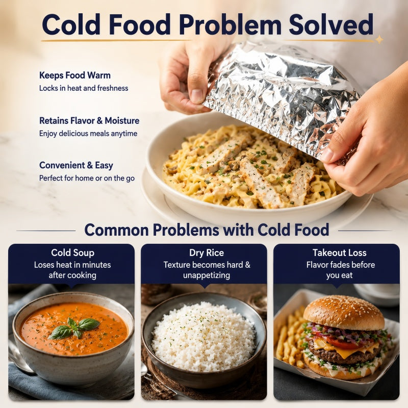 🍽️ Reusable Aluminum Foil Thermal Food Cover