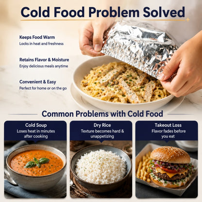🍽️ Reusable Aluminum Foil Thermal Food Cover
