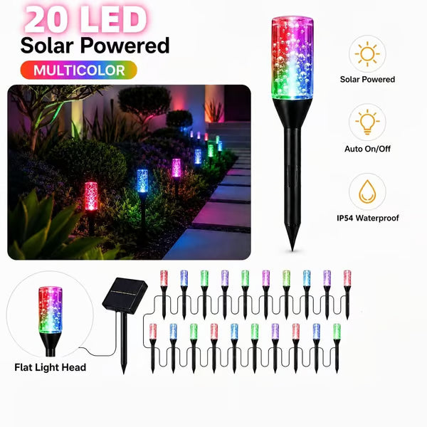 🌈Solar Pathway Lights Outdoor Crystal Bubble