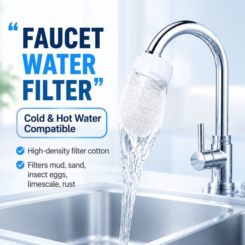 ✨Anti-Splash Kitchen Faucet Filter for Sediment & Rust Removal