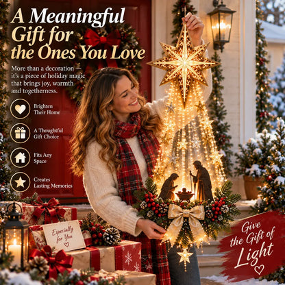 ✝️ Bethlehem Star of Faith – Lighted Nativity Wall Decor