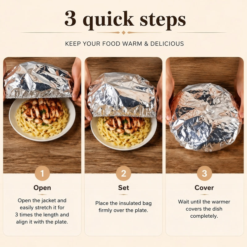 🍽️ Reusable Aluminum Foil Thermal Food Cover