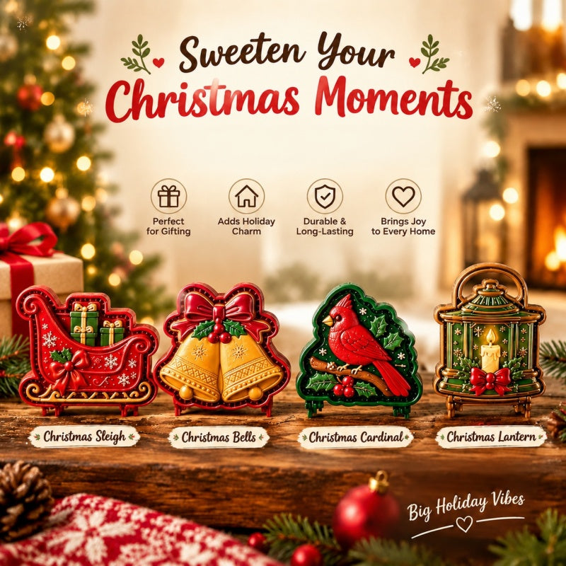 🛷 Gift Sleigh+🔔 Christmas Bells+🐦 Christmas Cardinal+🏮 Christmas Lantern