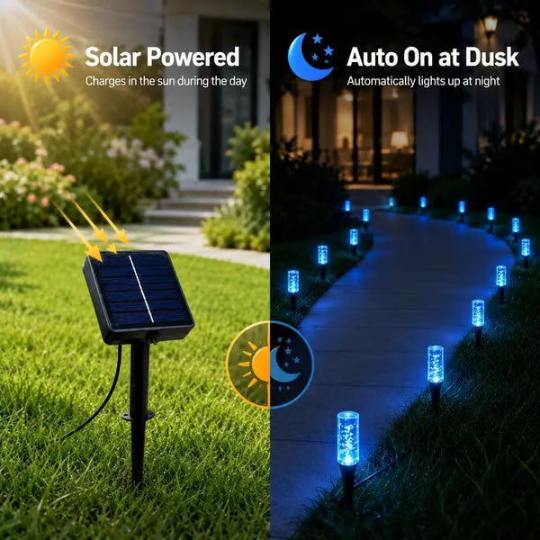 🌈Solar Pathway Lights Outdoor Crystal Bubble