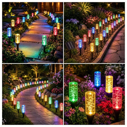 🌈Solar Pathway Lights Outdoor Crystal Bubble