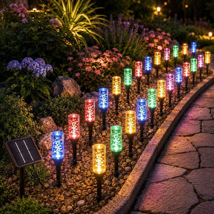 🌈Solar Pathway Lights Outdoor Crystal Bubble