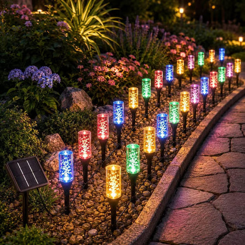 🌈Solar Pathway Lights Outdoor Crystal Bubble