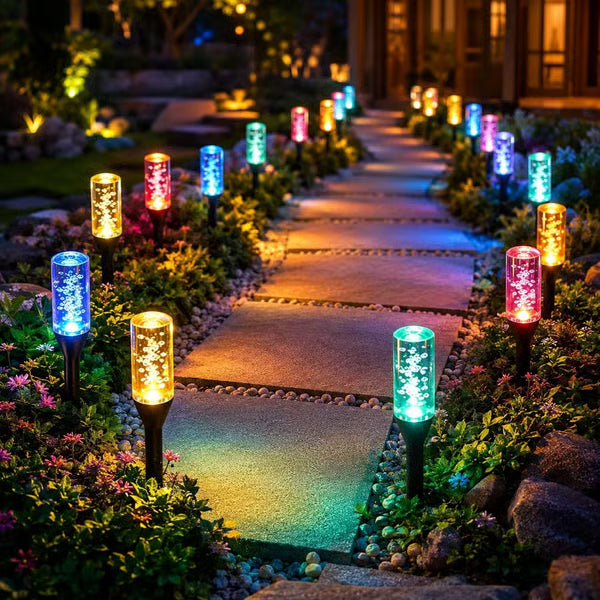 🌈Solar Pathway Lights Outdoor Crystal Bubble