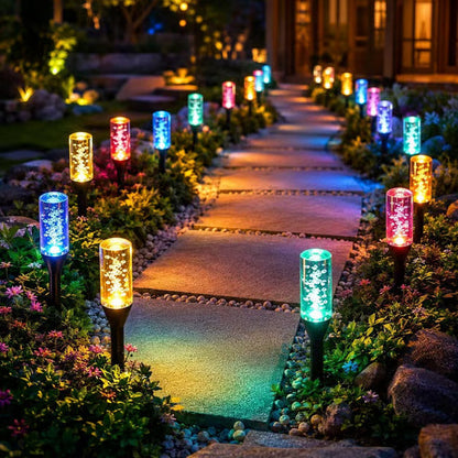 🌈Solar Pathway Lights Outdoor Crystal Bubble