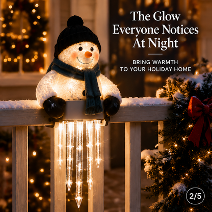 ⛄ Winter Glow Snowman Icicle Light Decor