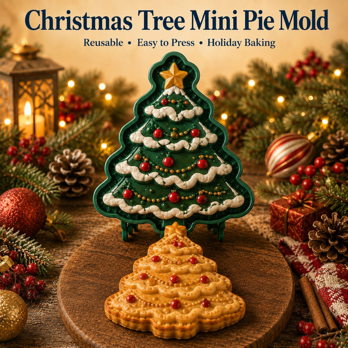 🎄16-Design Christmas Mini Pie Mold Collection 🥧