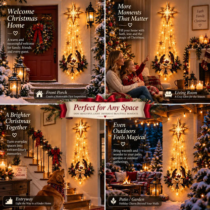 ✝️ Bethlehem Star of Faith – Lighted Nativity Wall Decor