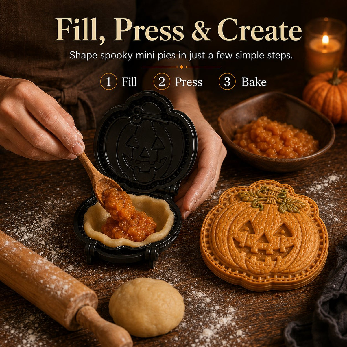 🎃 Halloween Mini Pie Mold Collection